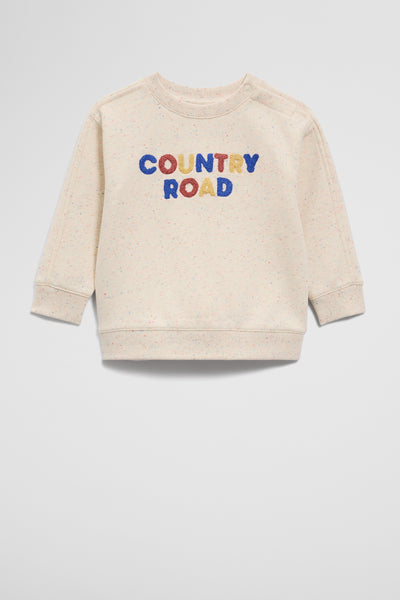 Australian Cotton Contrast Boucle Sweat