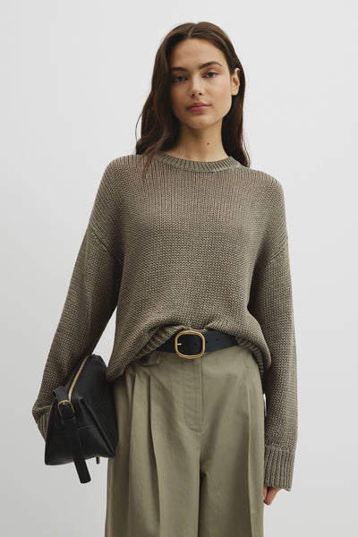 Organically Grown Cotton Tape Yarn Sweater