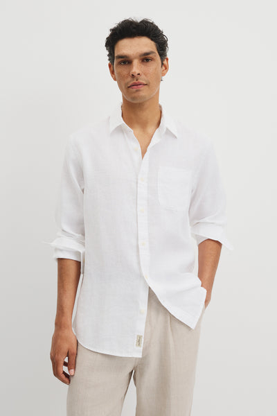 Long Sleeve Reg Linen Shirt