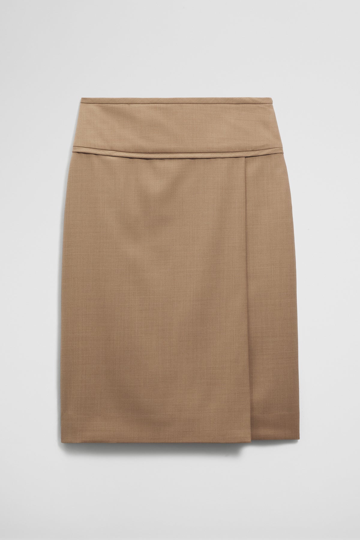 Wool Blend Wrap Skirt