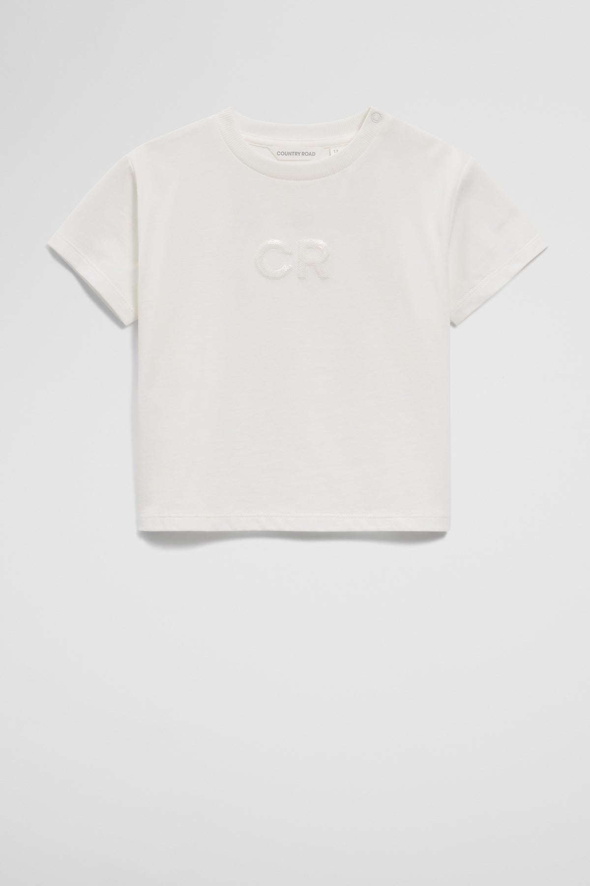 Australian Cotton Short Sleeve Sequin Logo T-Shirt
