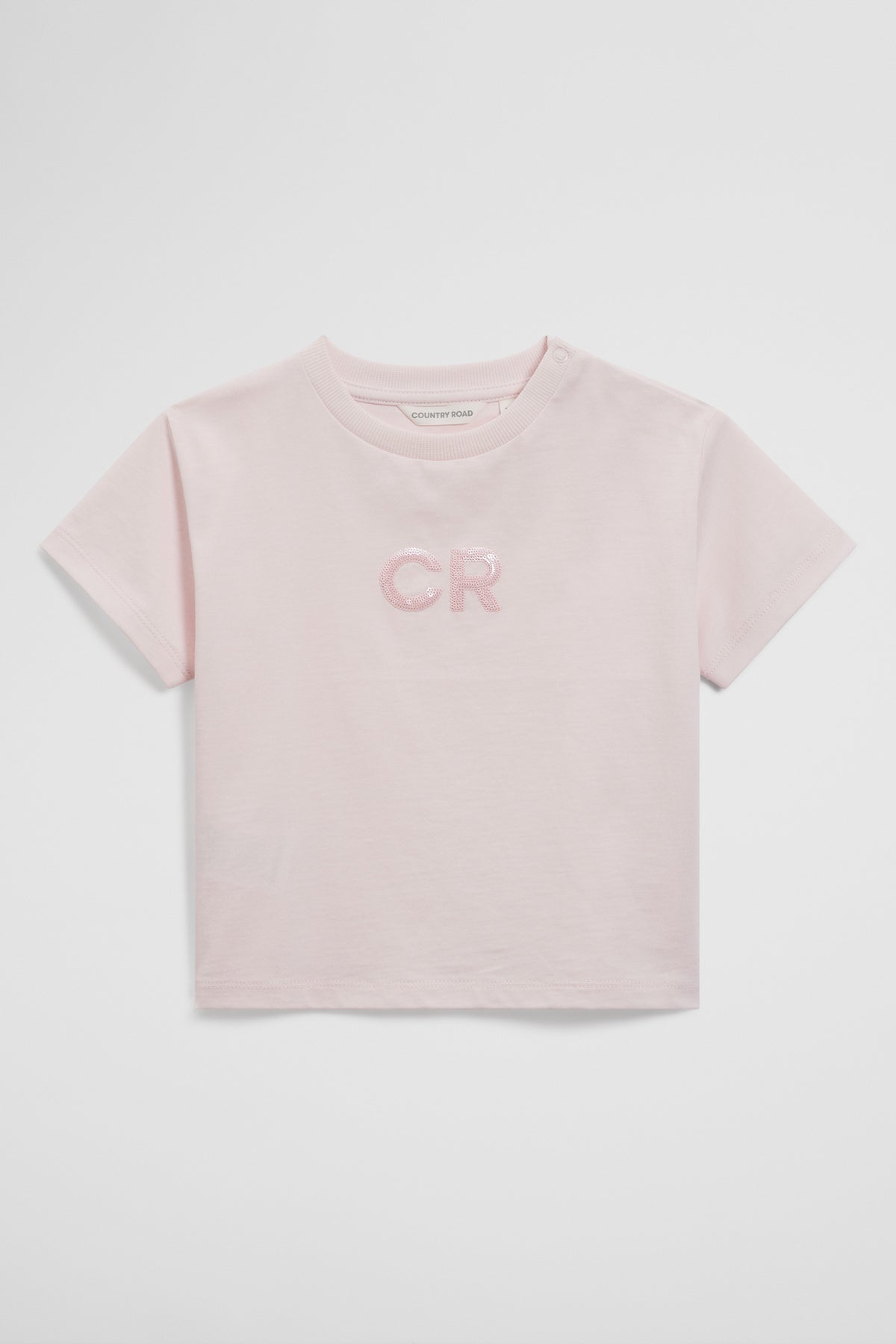 Australian Cotton Short Sleeve Sequin Logo T-Shirt