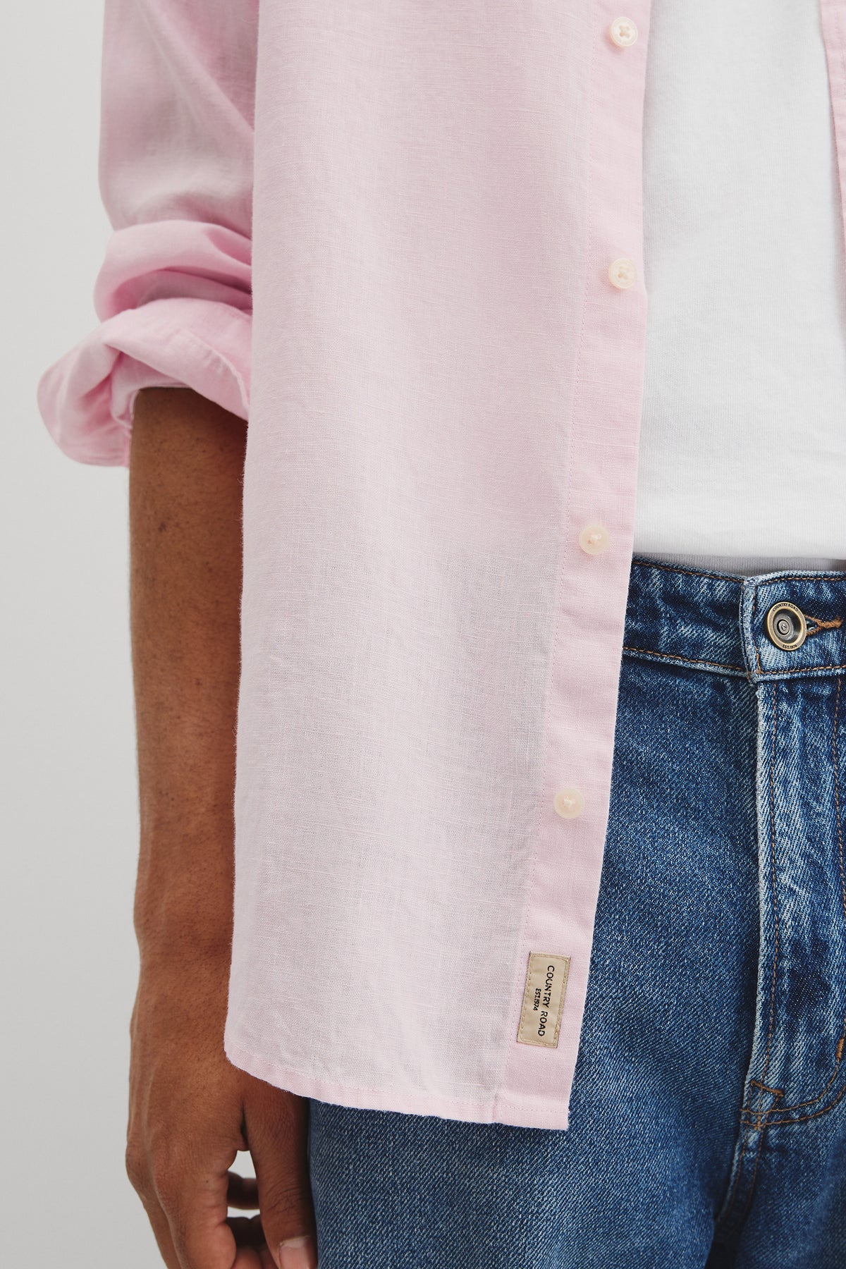 Regular Fit Long Sleeve Linen Shirt