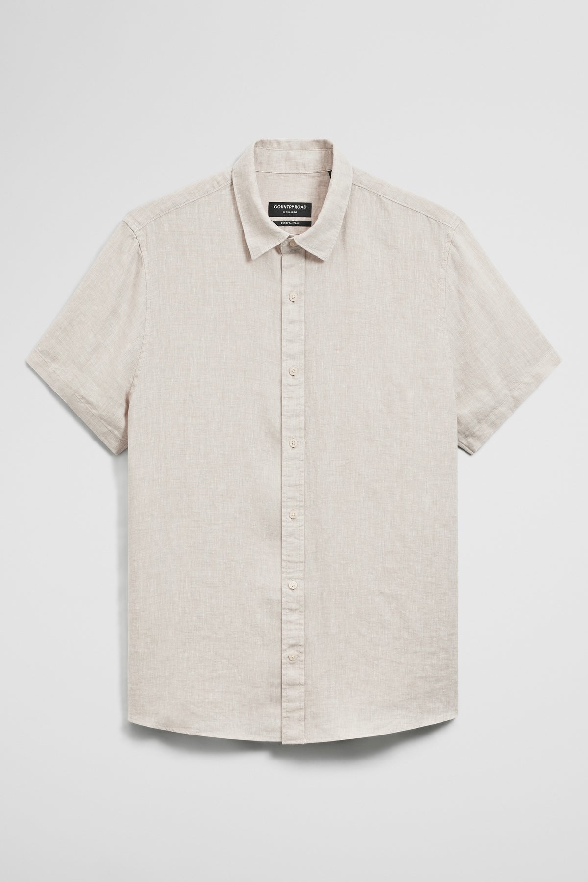Regular Fit Short Sleeve Linen Shirt