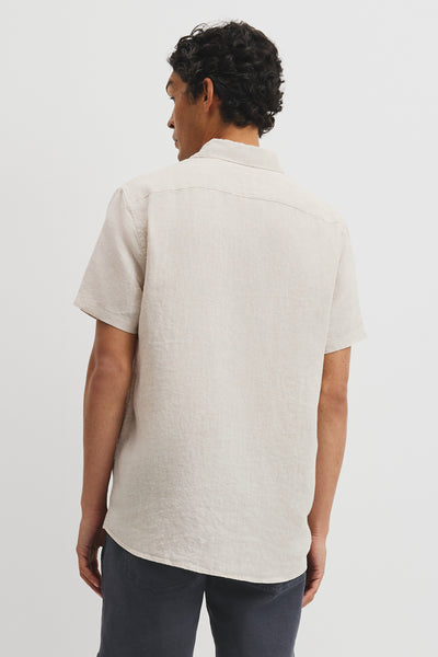 Regular Fit Short Sleeve Linen Shirt