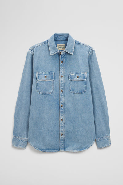 Long Sleeve Regular Workwear Denim Over-Shirt