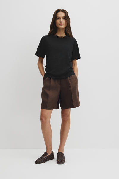 Textured Short Sleeve Slub T-Shirt