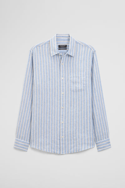 Regular Fit Linen Stripe Shirt