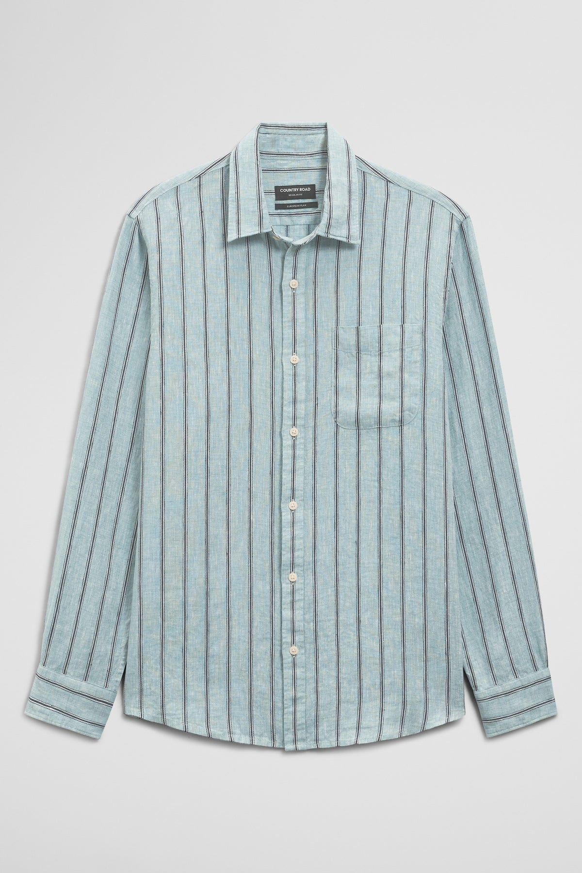 Regular Fit Linen Stripe Shirt
