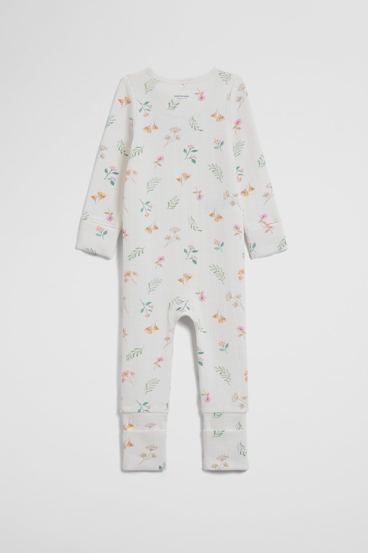 Organically Grown Cotton Blend Pointelle Jumpsuit