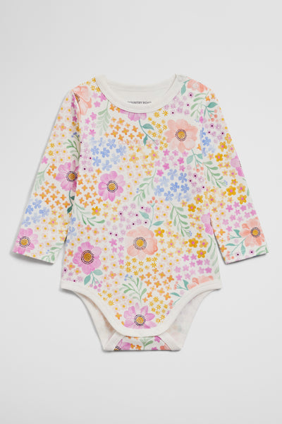 Jersey Print Long Sleeve Bodysuit