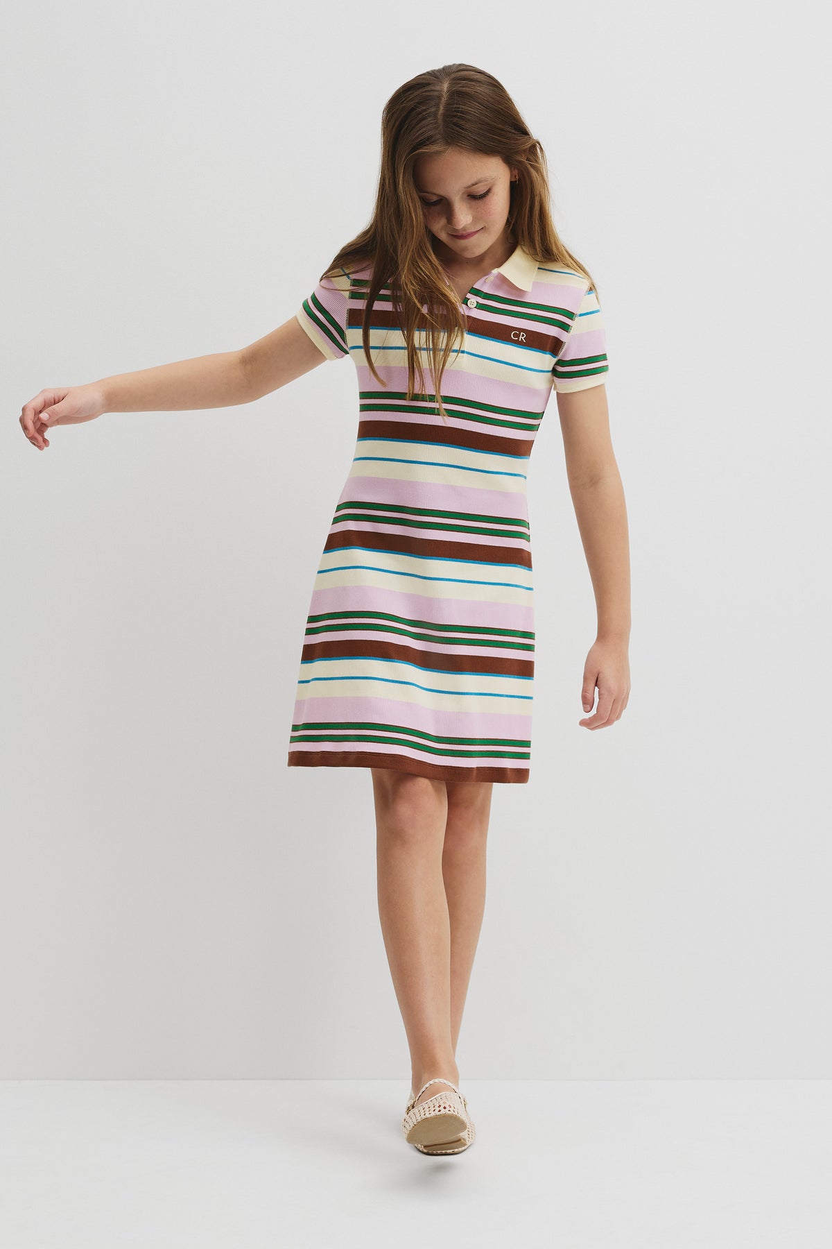 Short Sleeve Collar Polo Dress