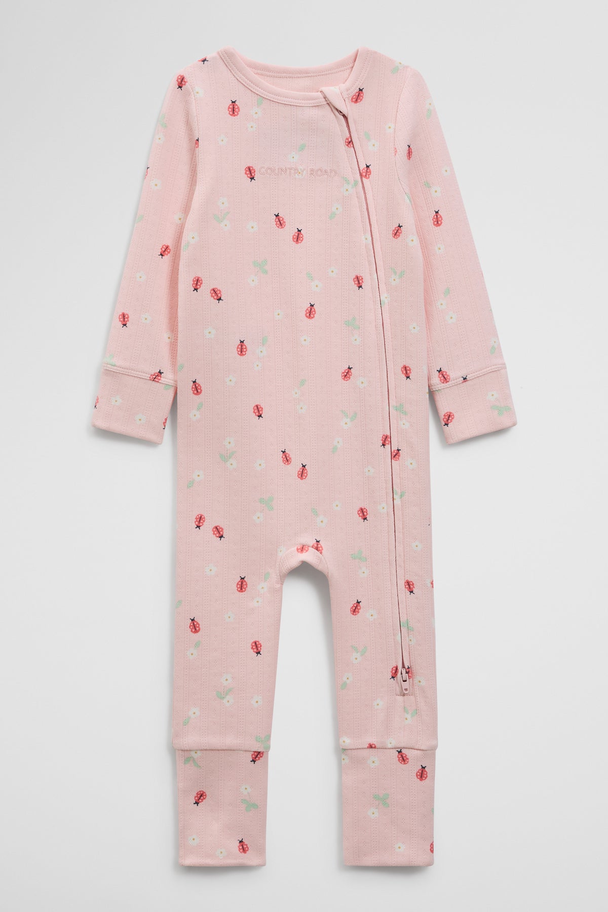 Organically Grown Cotton Blend Pointelle Jumpsuit