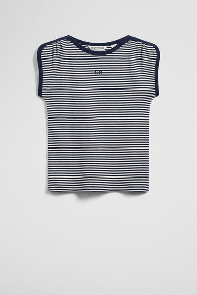 Australian Cotton Short Sleeve Stripe Rib T-Shirt
