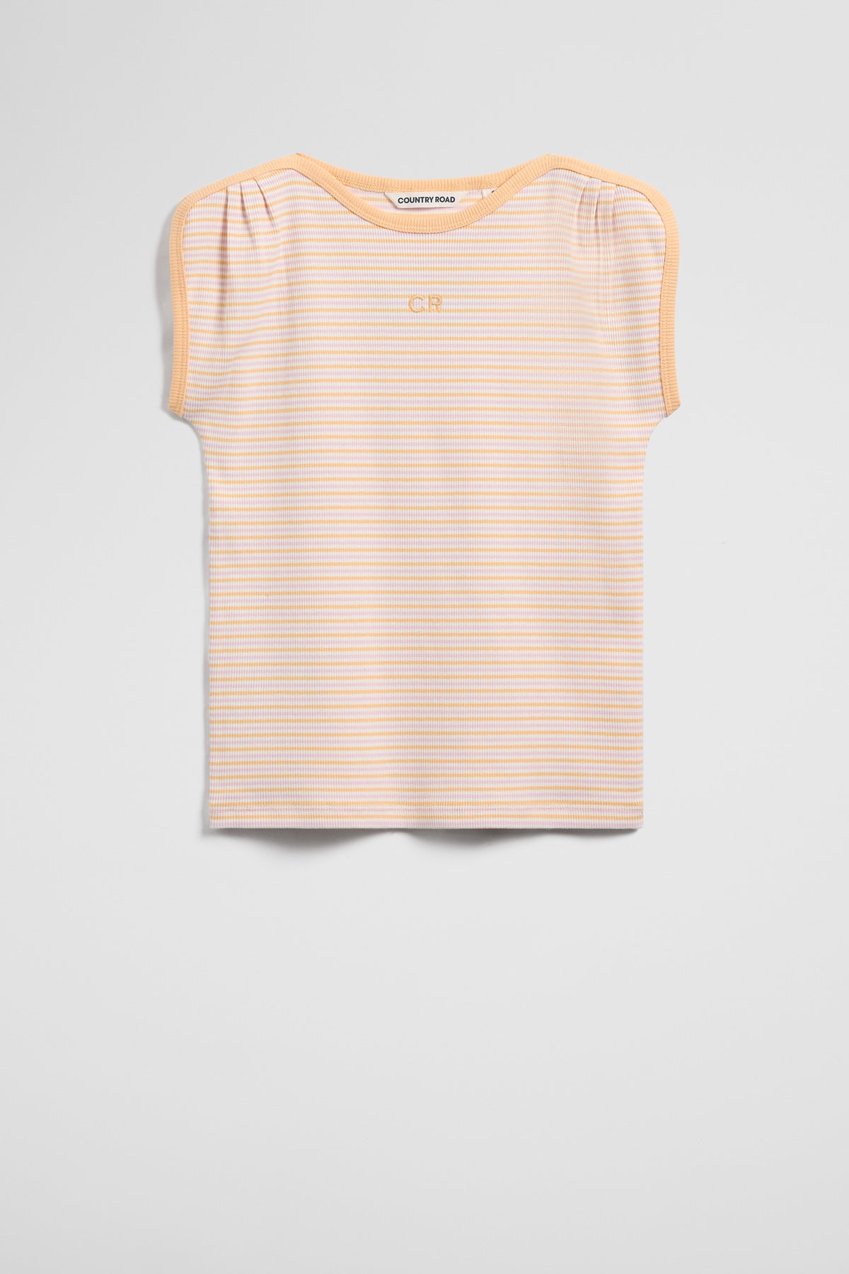 Australian Cotton Short Sleeve Stripe Rib T-Shirt