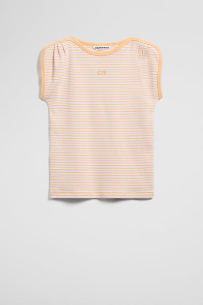 Australian Cotton Short Sleeve Stripe Rib T-Shirt