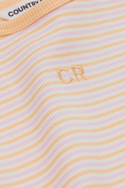 Australian Cotton Short Sleeve Stripe Rib T-Shirt