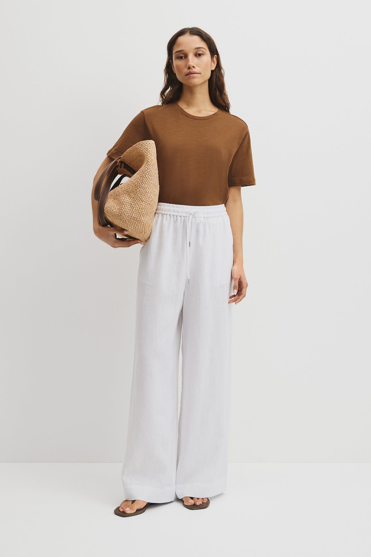 Pull-On Linen Pant