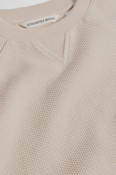 Organically Grown Cotton Relaxed Waffle Short Sleeve T-Shirt