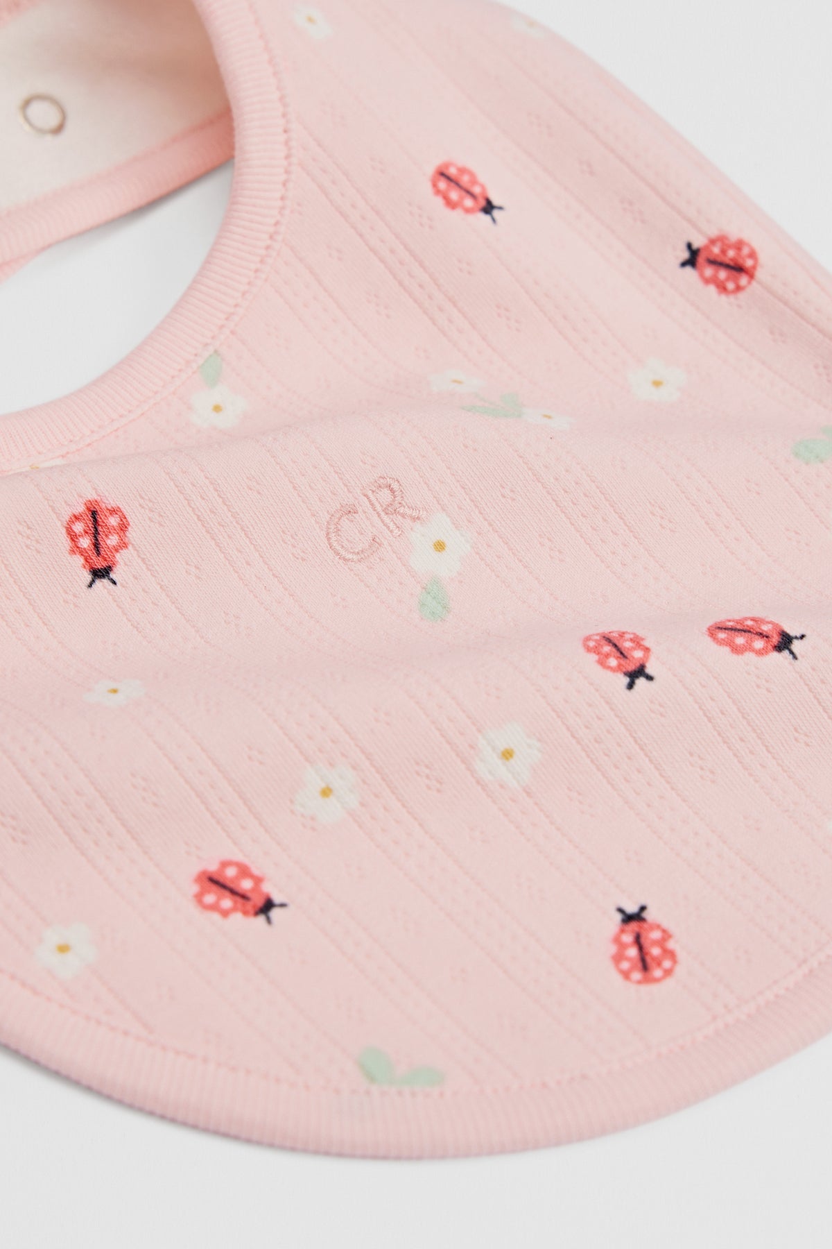 Organically Grown Cotton Blend Pointelle Bib