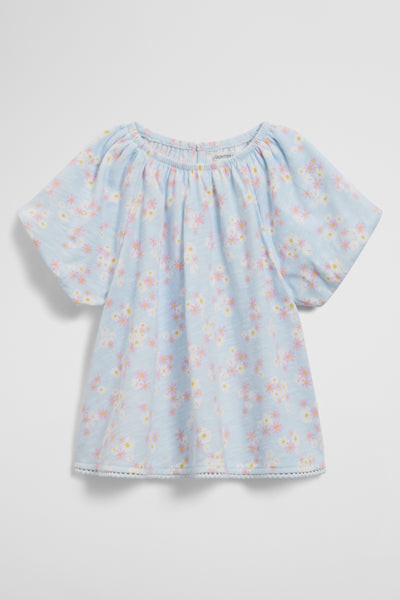 Organically Grown Cotton Short Sleeve Puff Sleeve Top