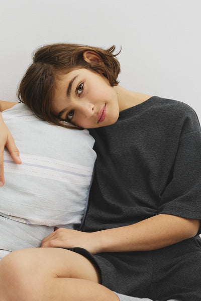 Teen Organically Grown Cotton Blend Short Sleeve Relaxed Pyjama Set