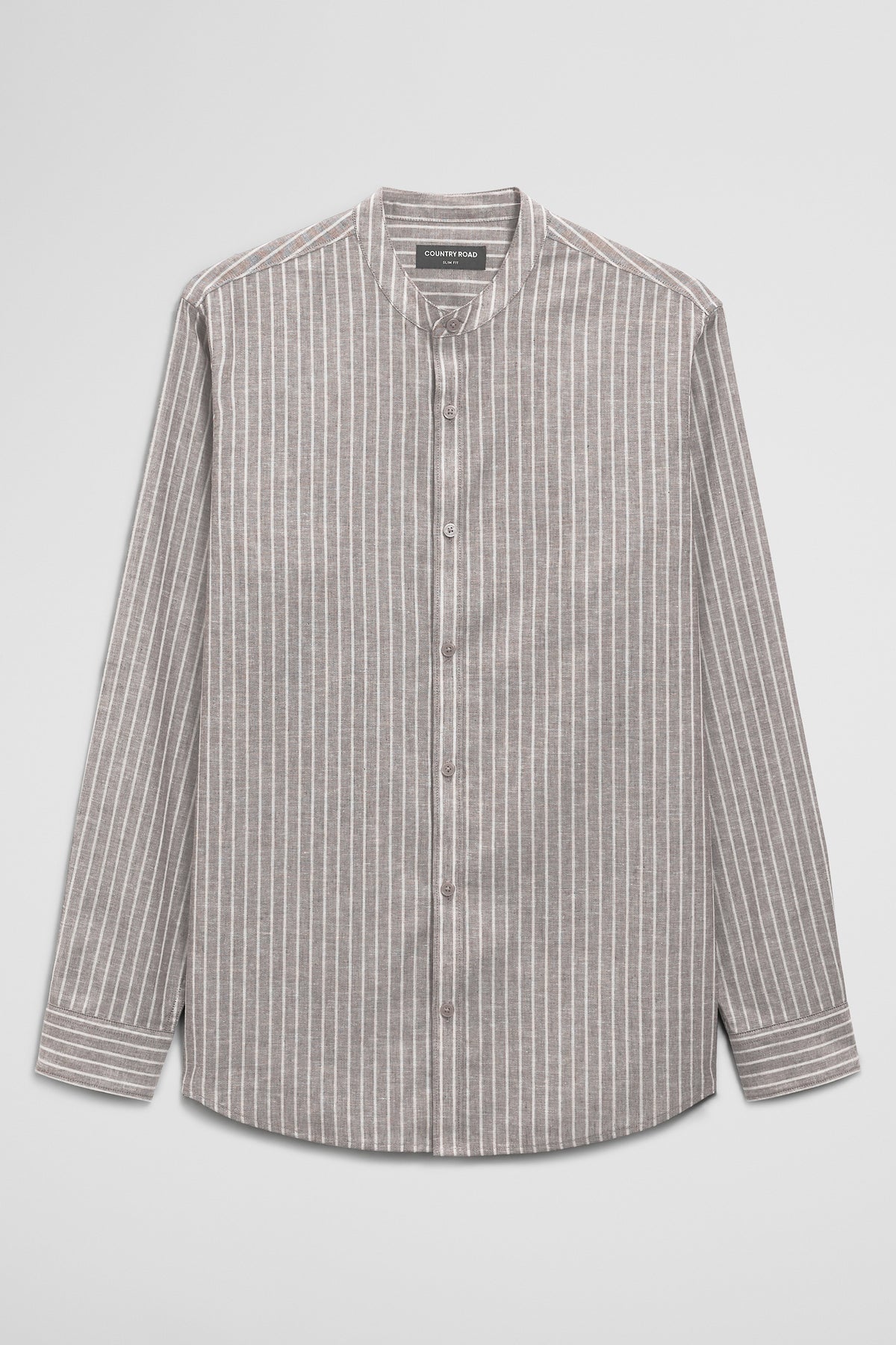 Regular Fit Cotton Linen Standard Collar Shirt