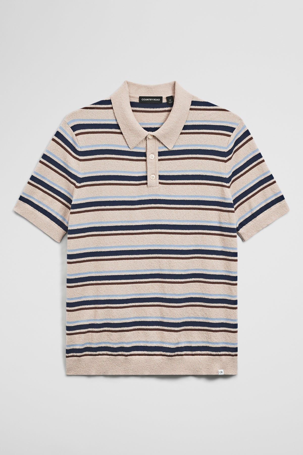 Boucle Stripe Knit Polo