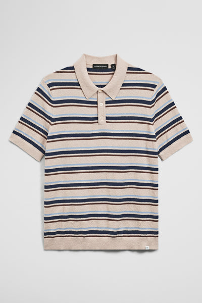 Boucle Stripe Knit Polo