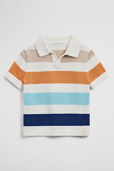 Stripe Knit Polo
