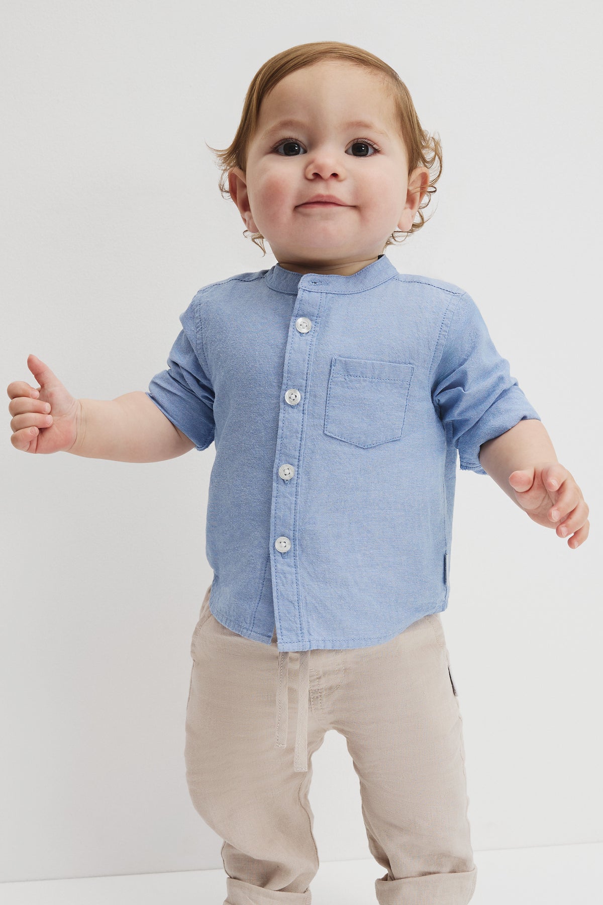 Long Sleeve Chambray Shirt