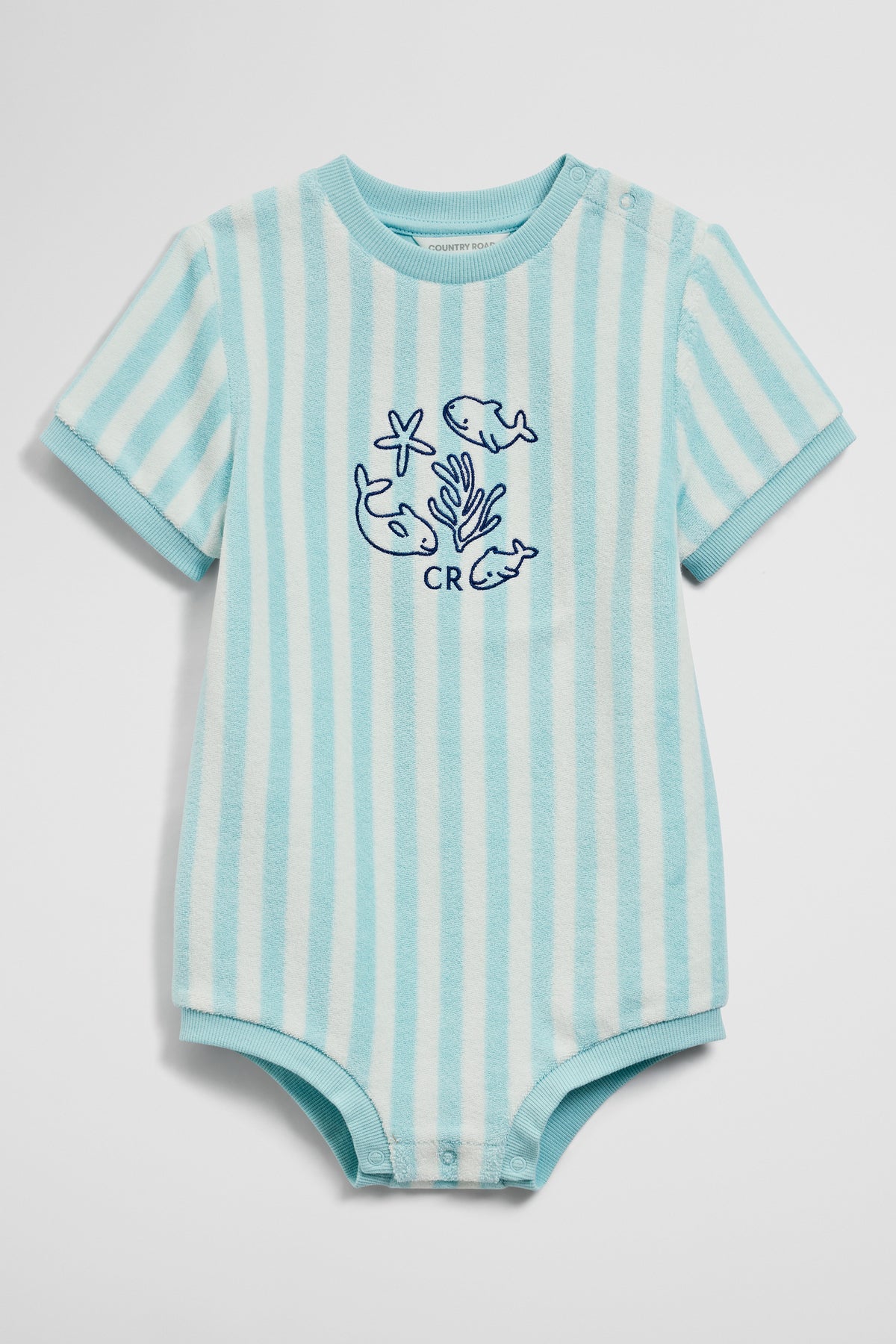 Stripe Terry Romper