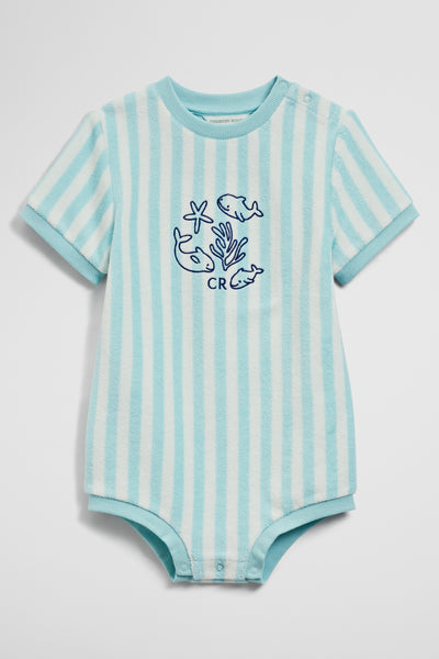 Stripe Terry Romper