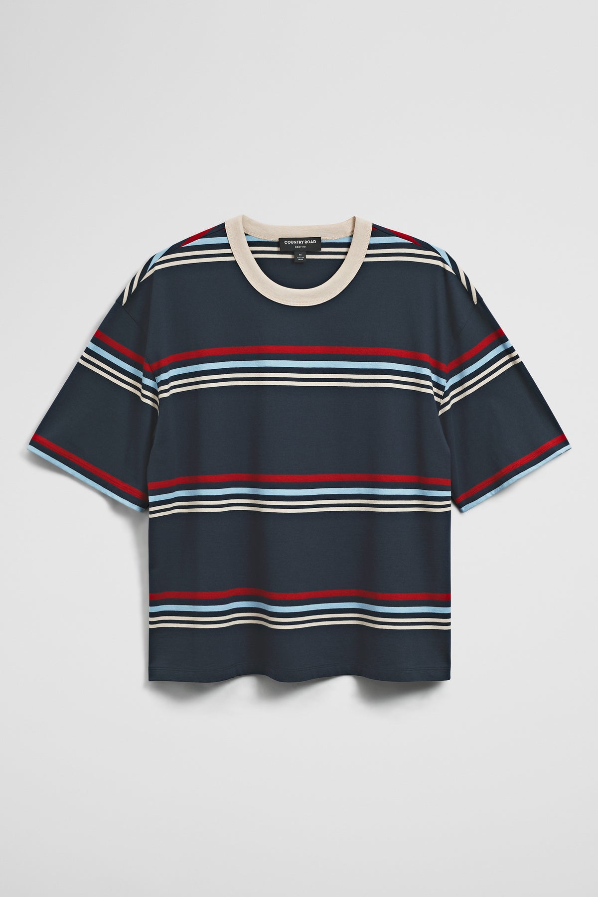Short Sleeve Boxy Stripe T-Shirt