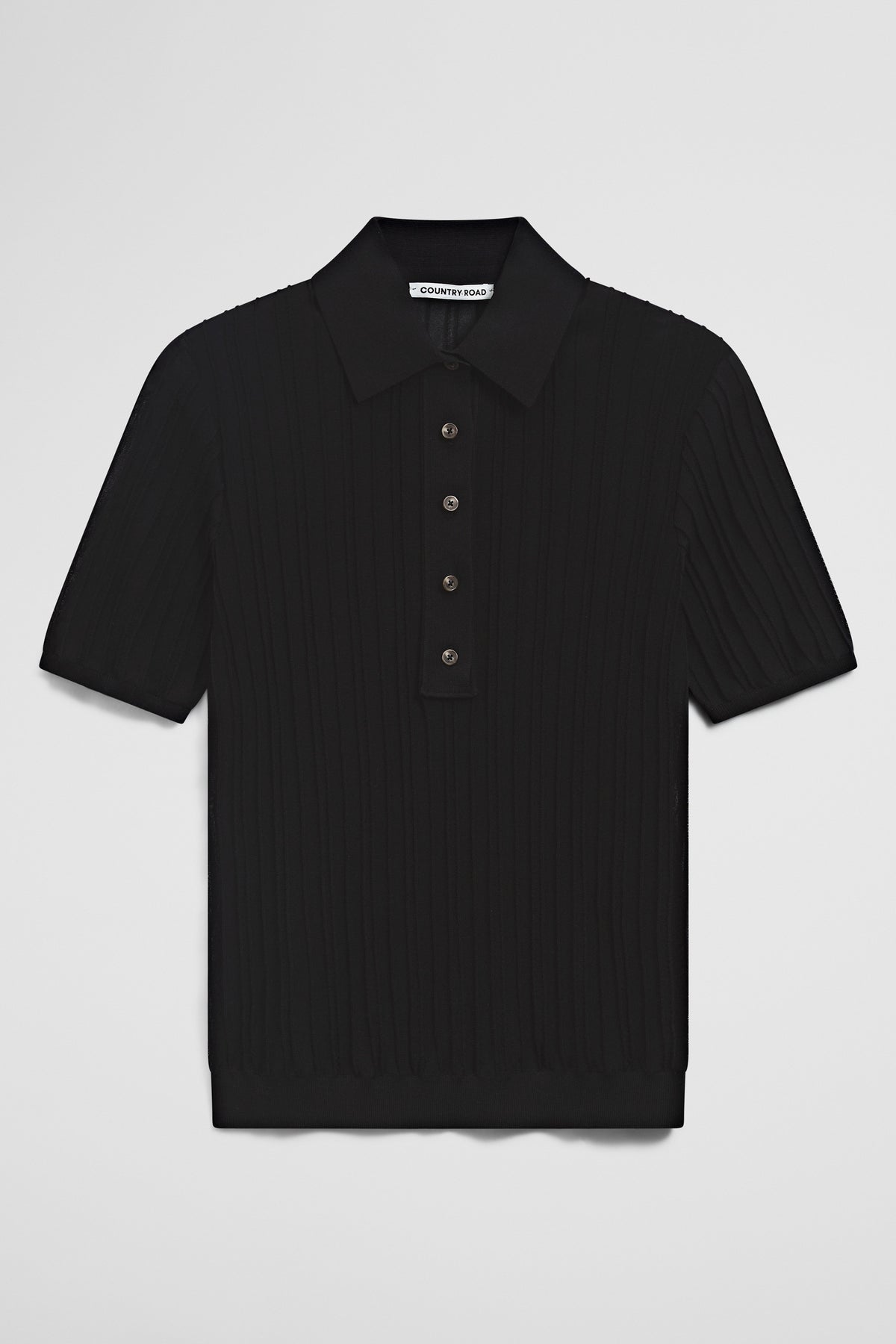 Australian Cotton Blend Short Sleeve Rib Knit Polo
