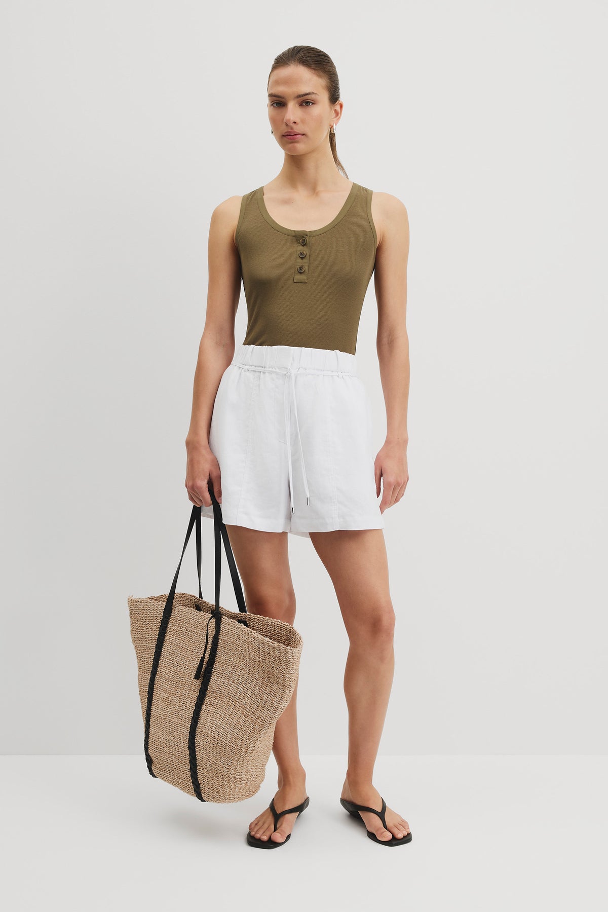 Pull On Linen Short
