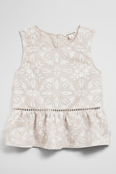 Teen Sleeveless Peplum Top