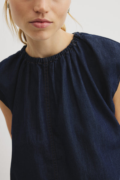 Denim Gather Top