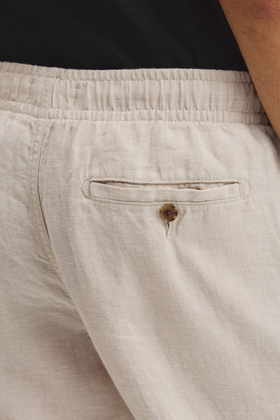 Relaxed Fit Linen Drawcord Pant