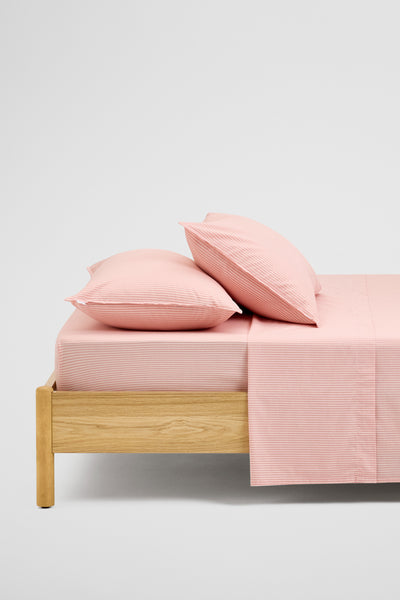 Brae Australian Cotton Stripe King Flat Sheet