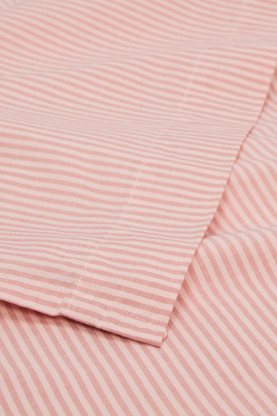 Brae Australian Cotton Stripe King Flat Sheet