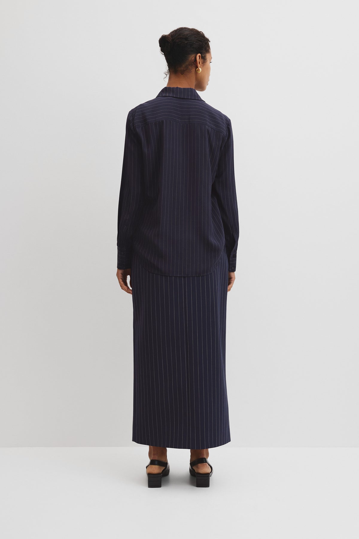 Pinstripe Silk Shirt