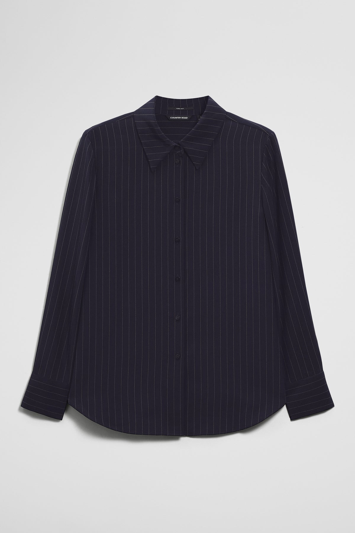 Pinstripe Silk Shirt