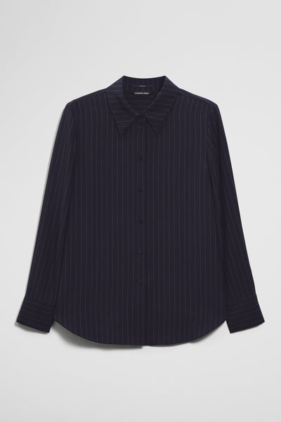 Pinstripe Silk Shirt