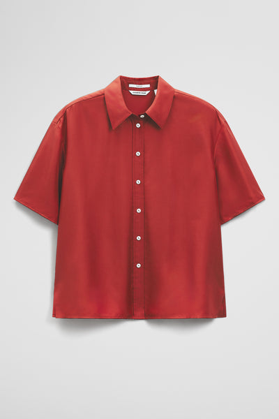 Short Sleeve Washable Silk Shirt