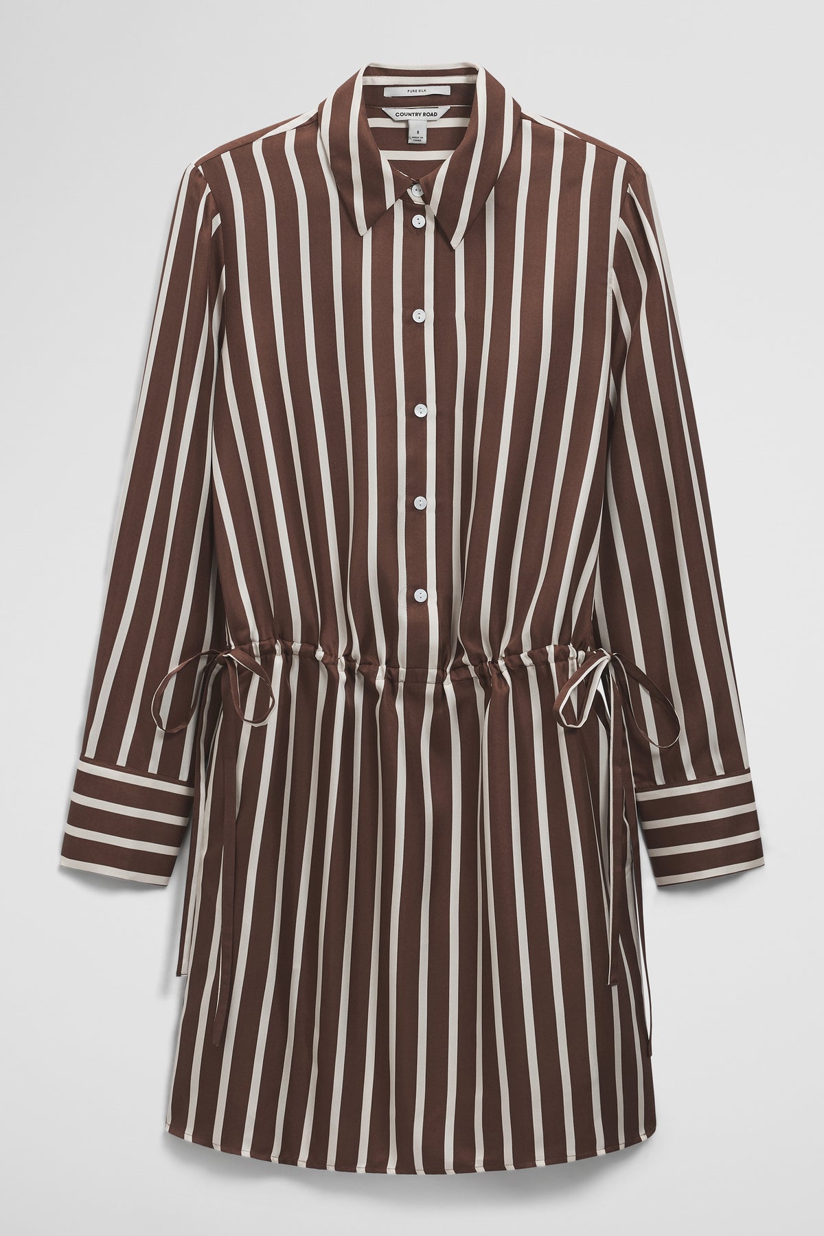 Stripe Gather Mini Dress