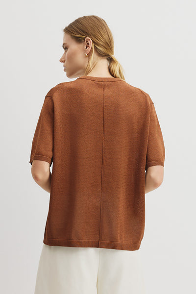 Fine Mesh Knit T-Shirt