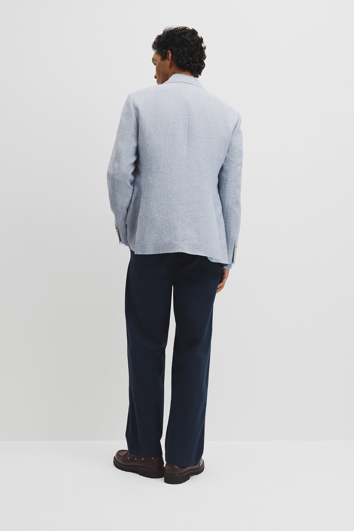 Regular Fit Linen Chambray Jacket