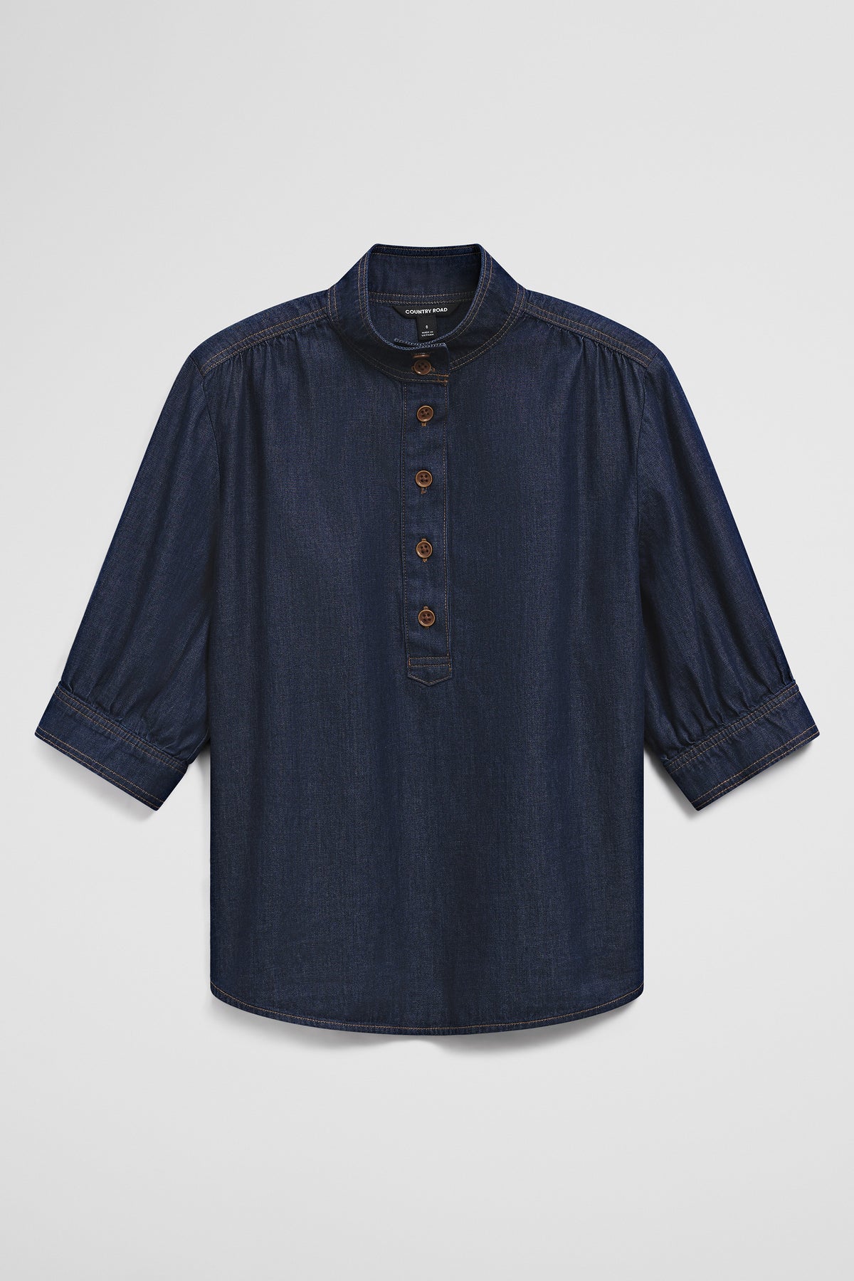 Denim Gather Blouse