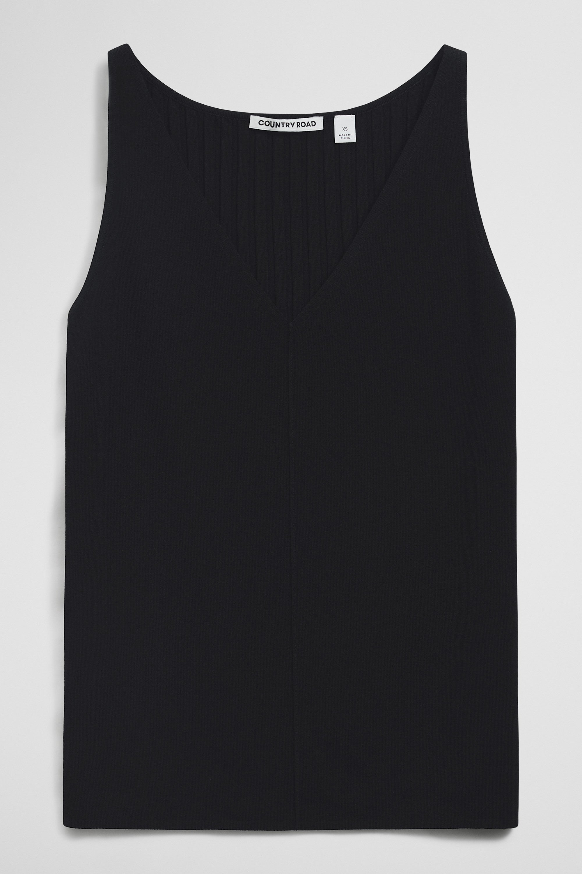 V-Neck Rib Detail Knit Tank – Country Road